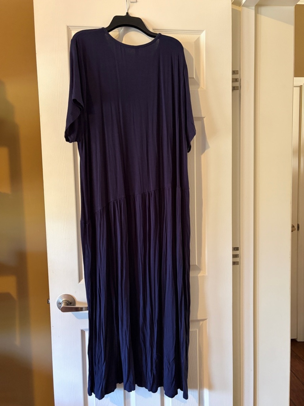 White Mark Navy Short-Sleeve Maxi Dress - Picture 4 of 5